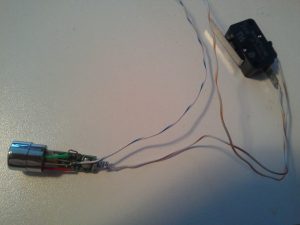 Controller a laser pointer with an external switch